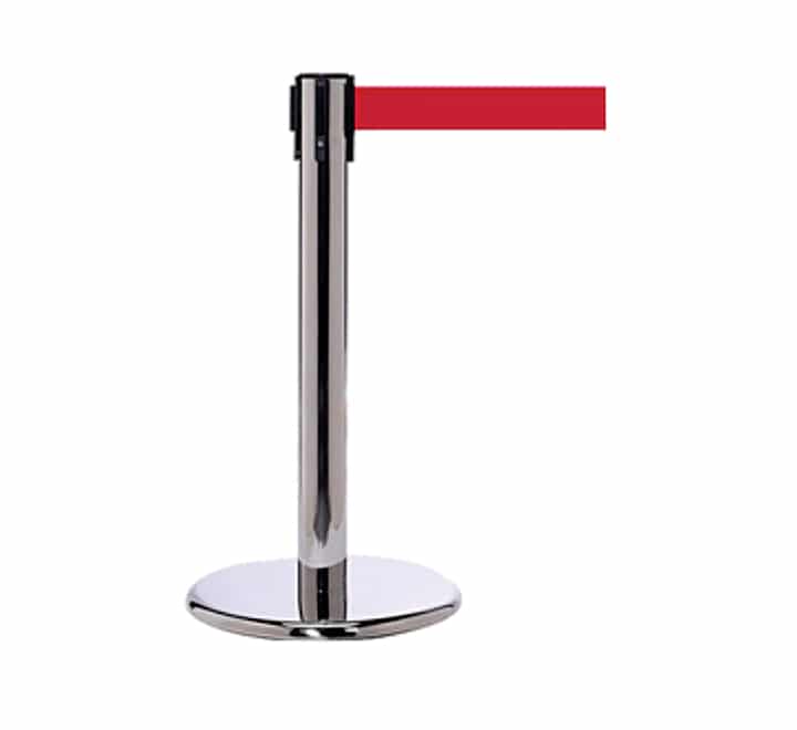 Silver Retractable Queue Barrier
