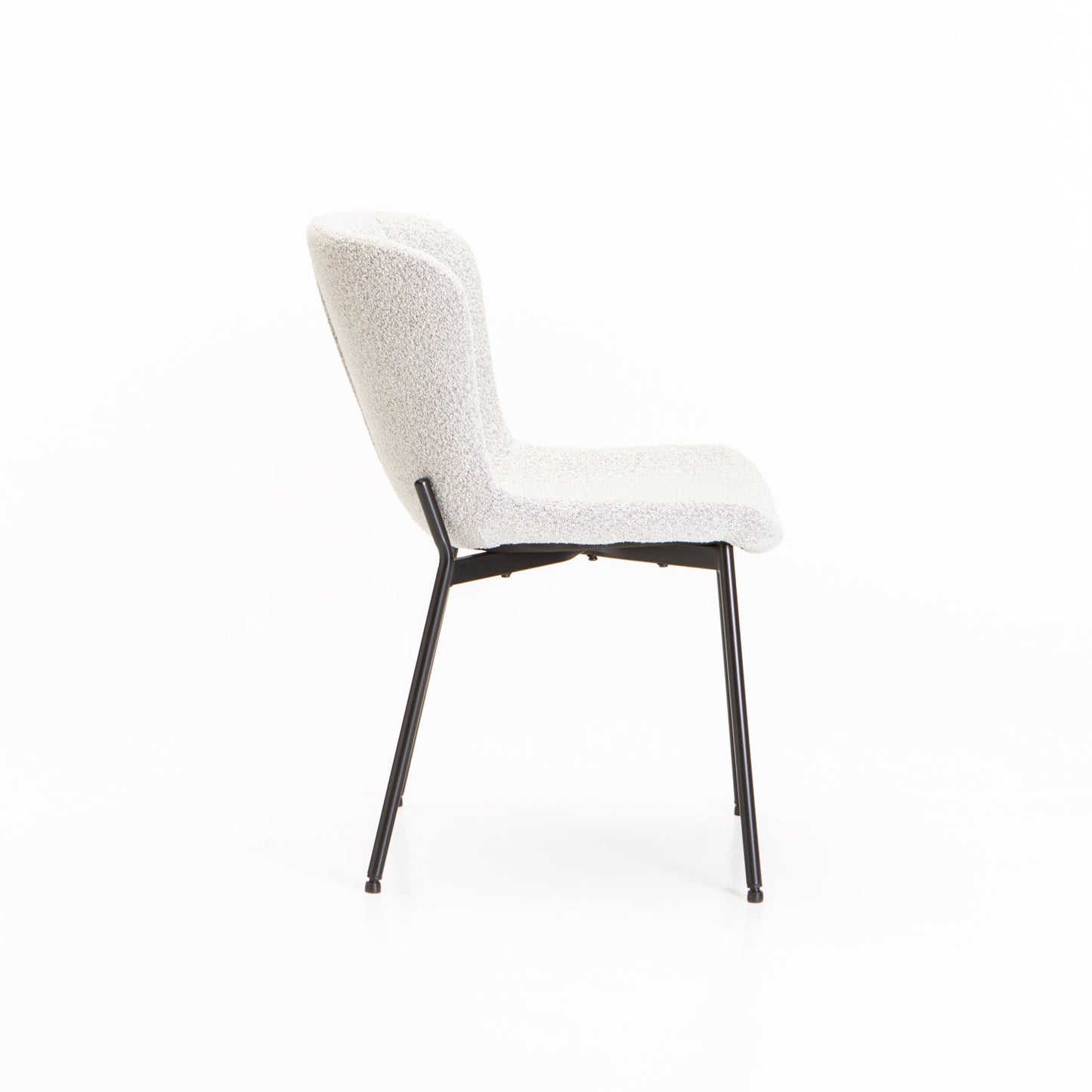 Arctic Boucle Indie Dining Chair - Cream
