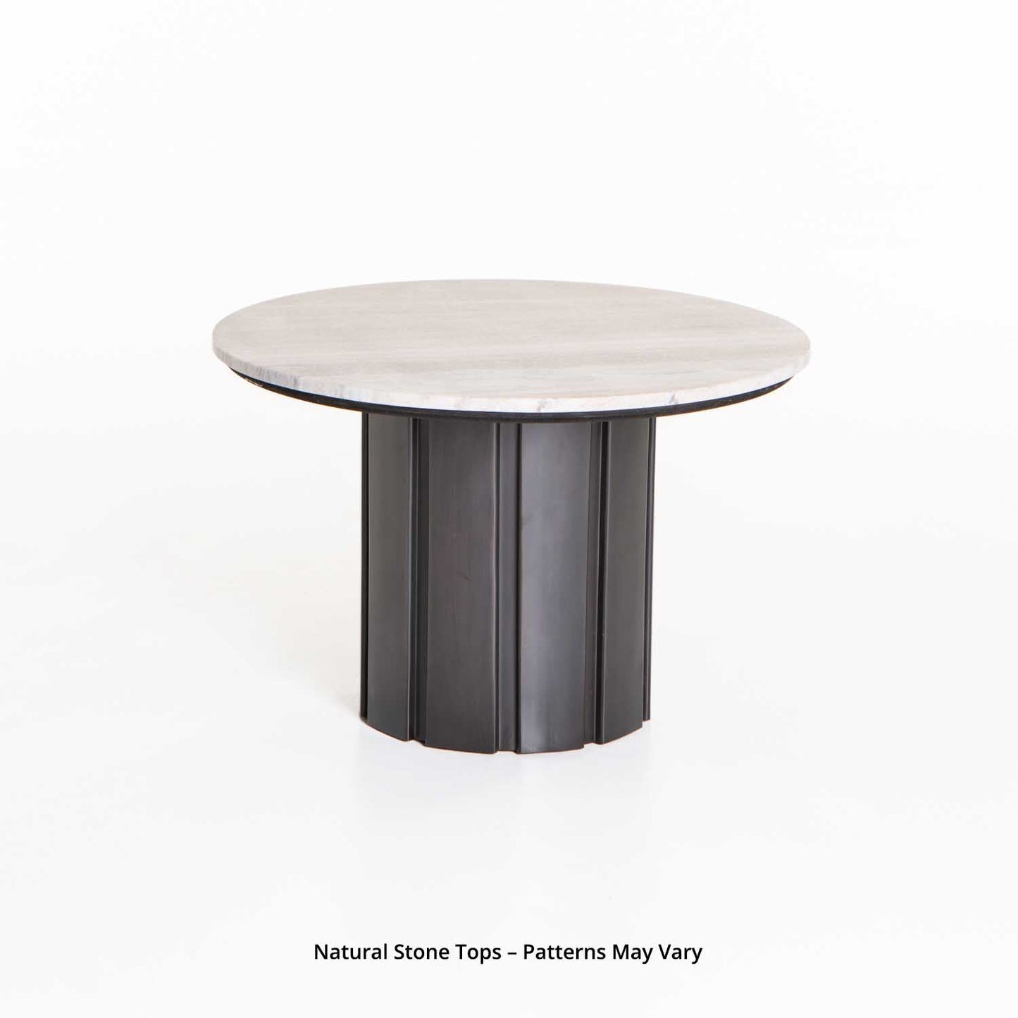Astro Stone Top Round Coffee Table - 39cm H - Bronze