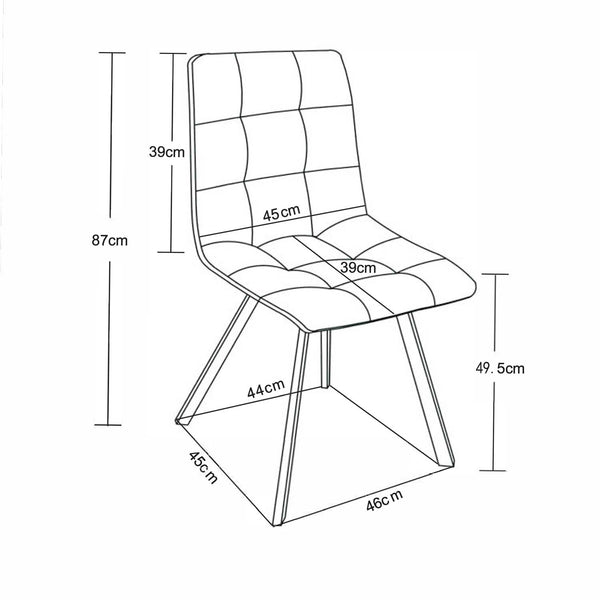 Brag velvet Dining Chair - Mustard
