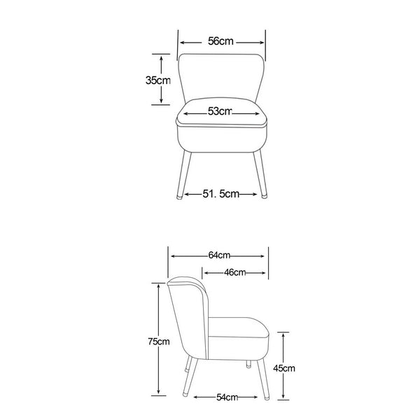 Modern Velvet Beau Chair - Mustard