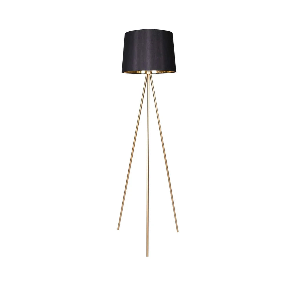 Benjie Metal Tripod - Black & Gold Shade 155cm