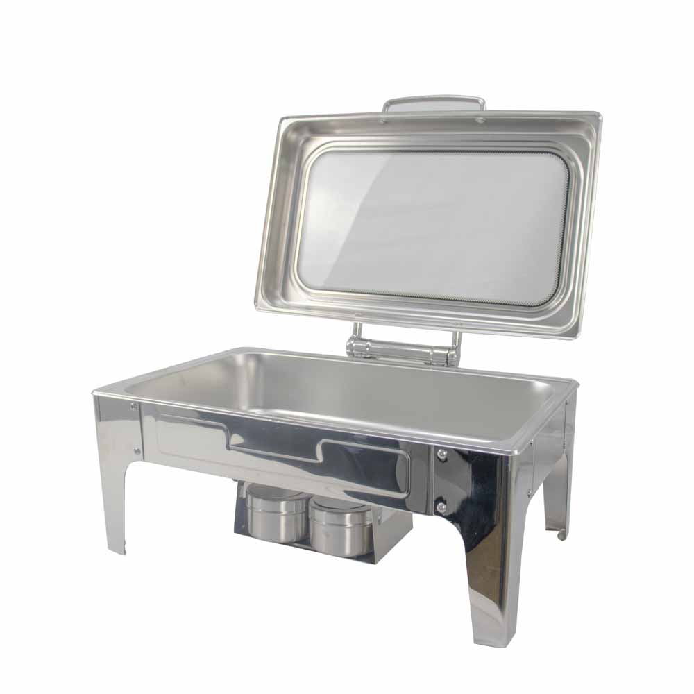 Rectangular Glass Top Chafing Dish