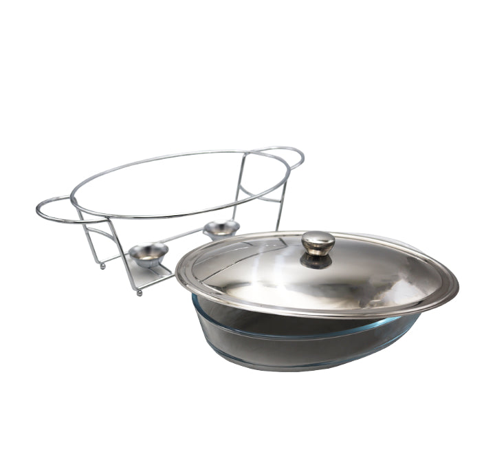 Oval Glass Chafing Dish 3L