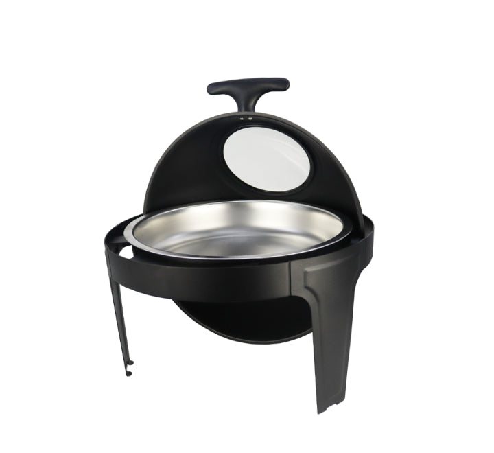 Round Roll Top Chafing Dish with Window