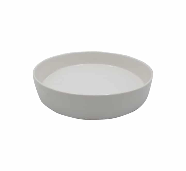 White Round Ceramic Bowl 30x5cm