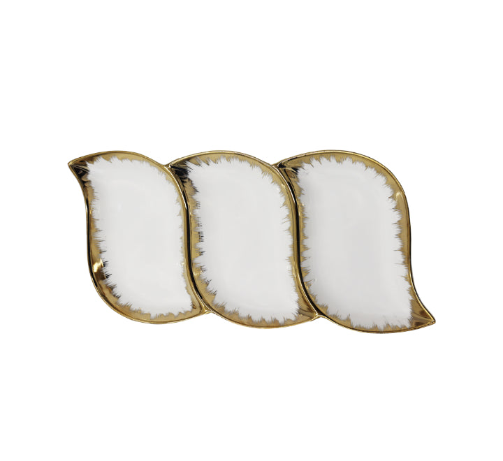 Division Ceramic Snack Serving Platter