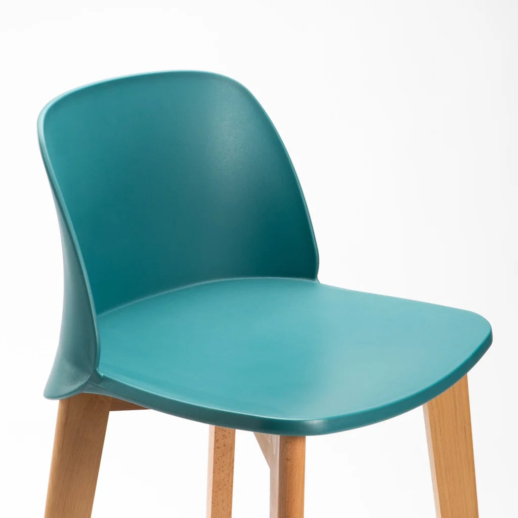 Chartreuse Wooden Leg Kitchen Stool - Teal