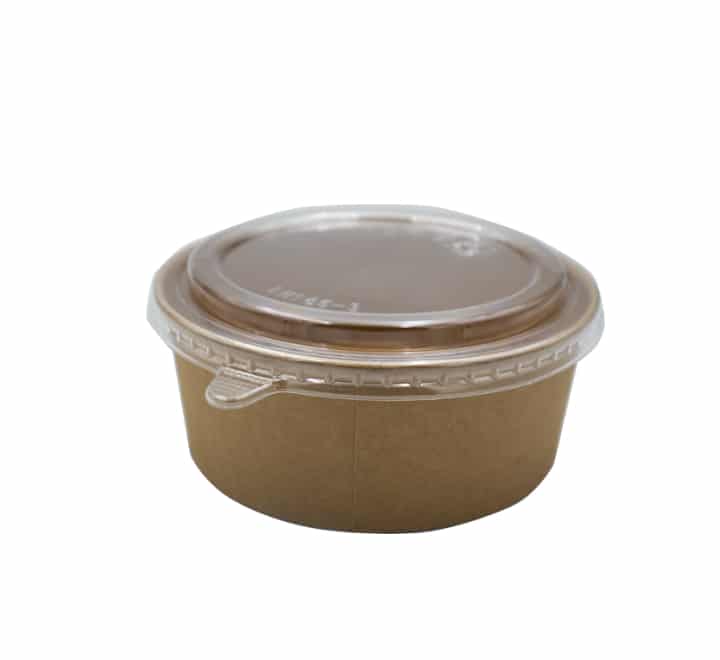 Bucket Brown Container Clear Lid 1100ml