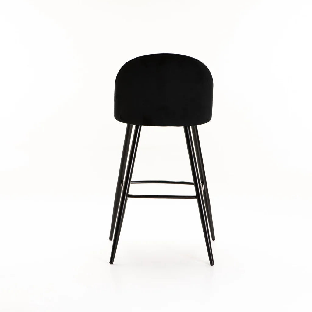 Extreme Velvet Barstool - Black