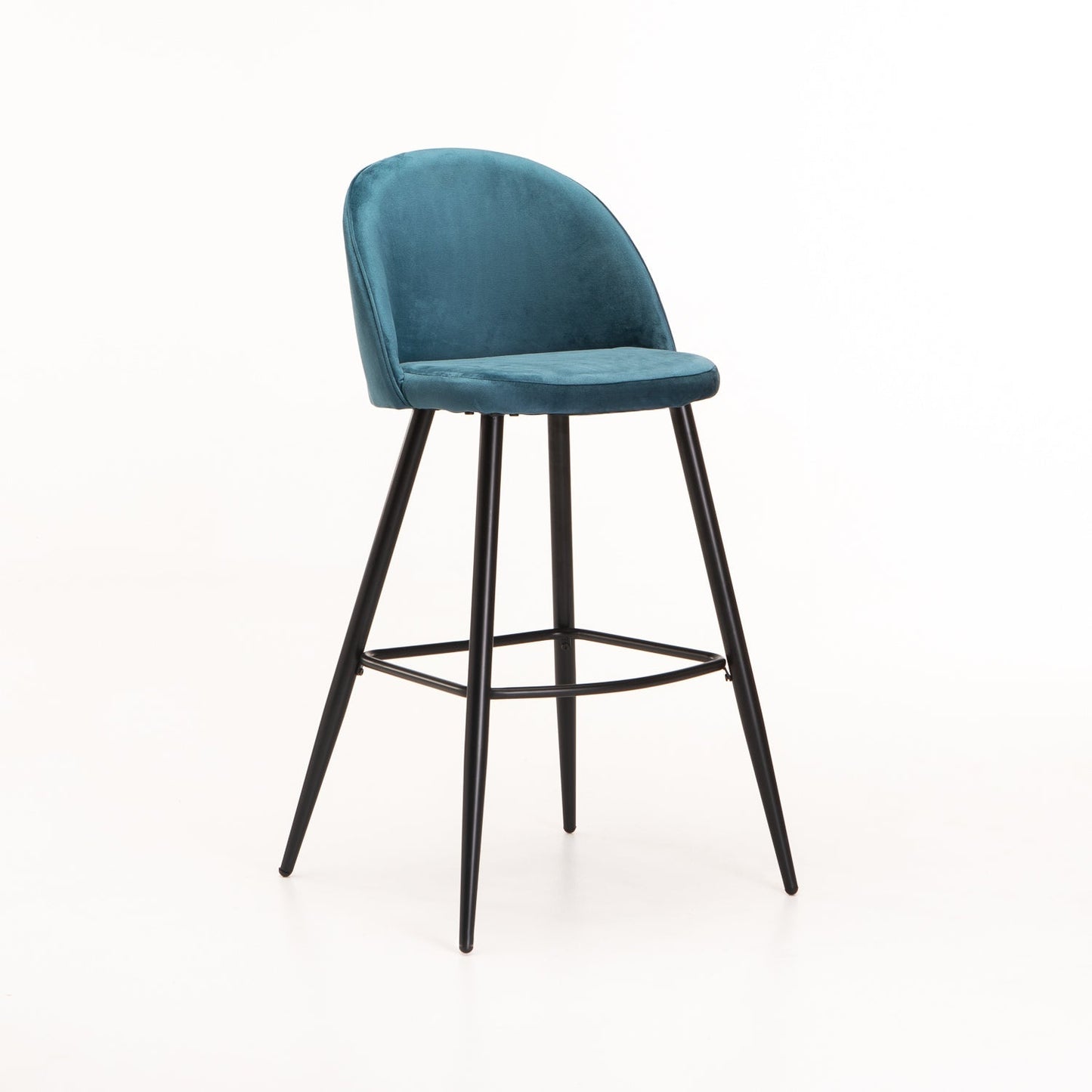 Extreme Velvet Kitchen Stool - Blue