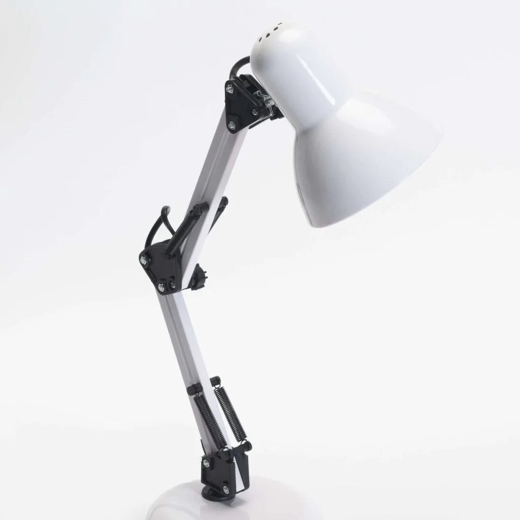 Floy White Metal Lamp Desk
