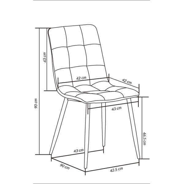 Belo Leather Touch Dining Chair
