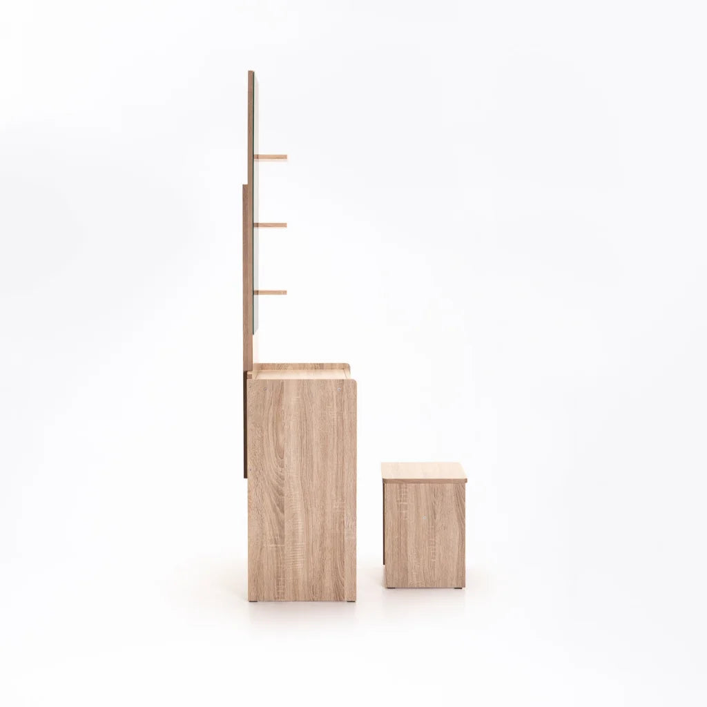 Guthrie Dressing Table & Stool - Oak