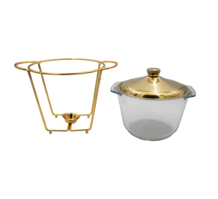 Round Food Warmer Gold 4Ltr