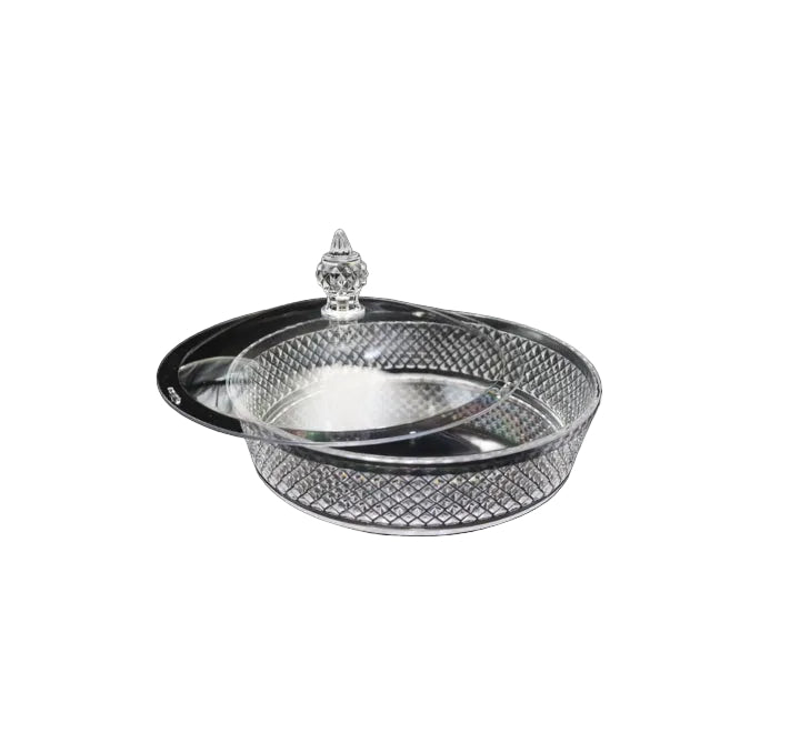 Clear Acrylic Round Tray with Lid