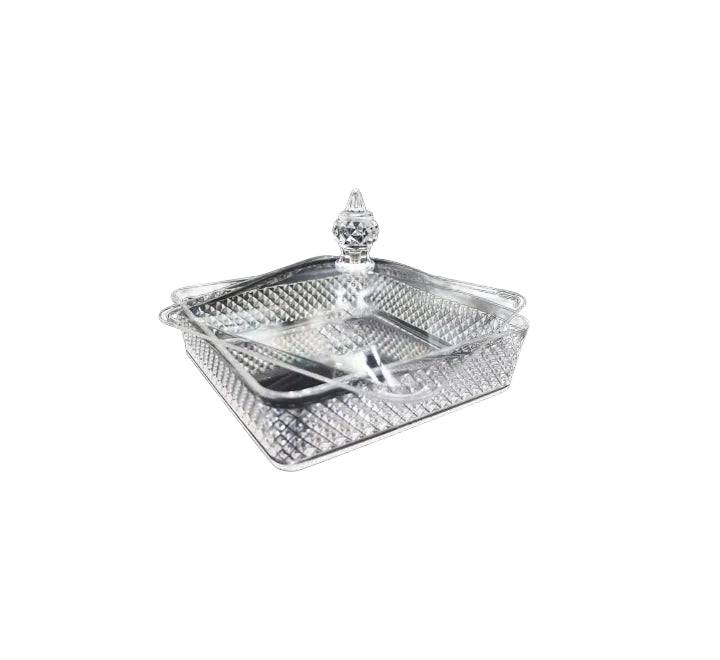 Clear Acrylic Square Tray with Lid