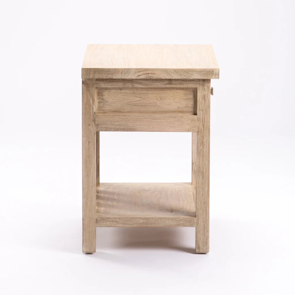 Juniper Whitewash 1 Drawer Pedestal