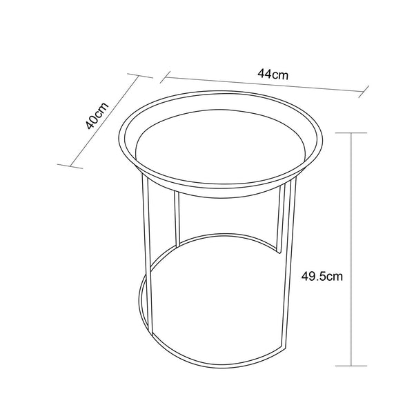 Kos Echo Round Metal Side Table