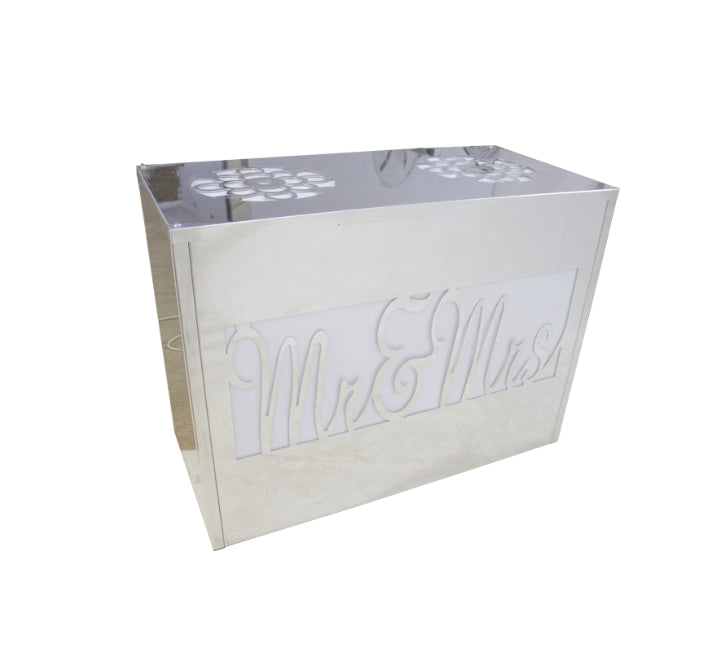 Mr & Mrs table base silver