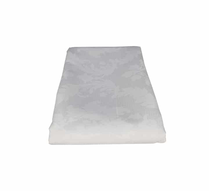 Rectangular Table Cloth Rose Pattern White