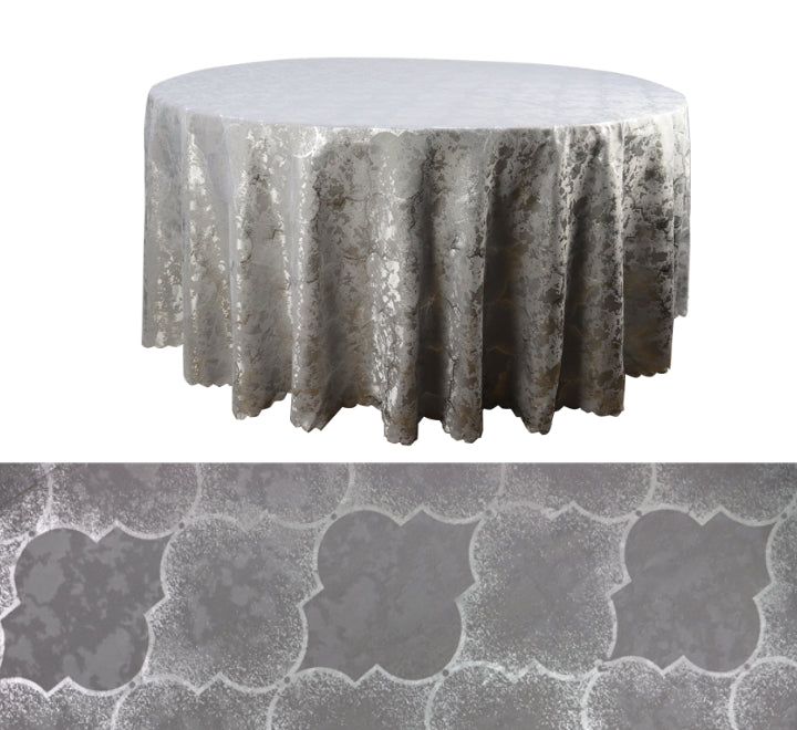 Round Table Cloth Shiny Pattern 280cm
