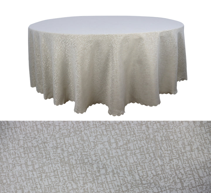 Round Table Cloth Beige Pattern 280cm