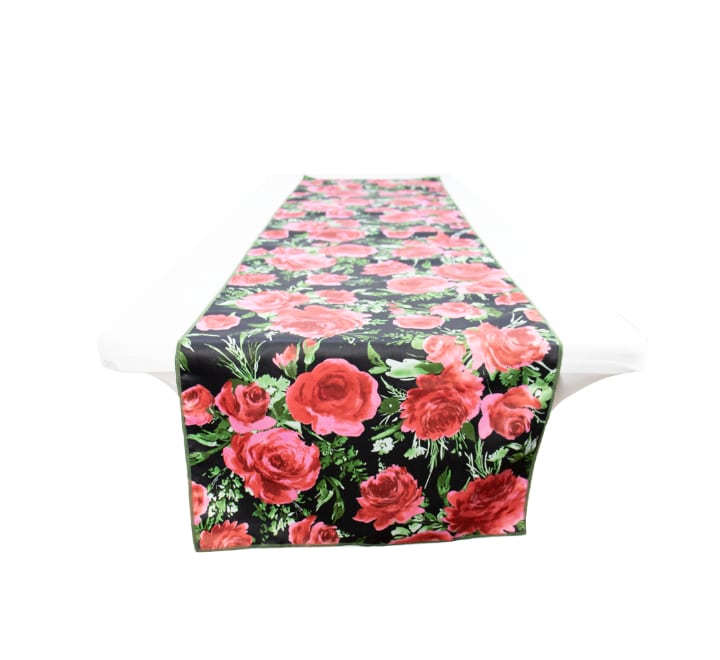 Satin Floral Table Runner