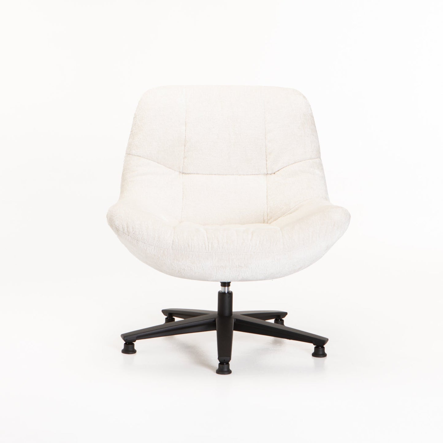 Lala Fabric Swivel Chair - Cream