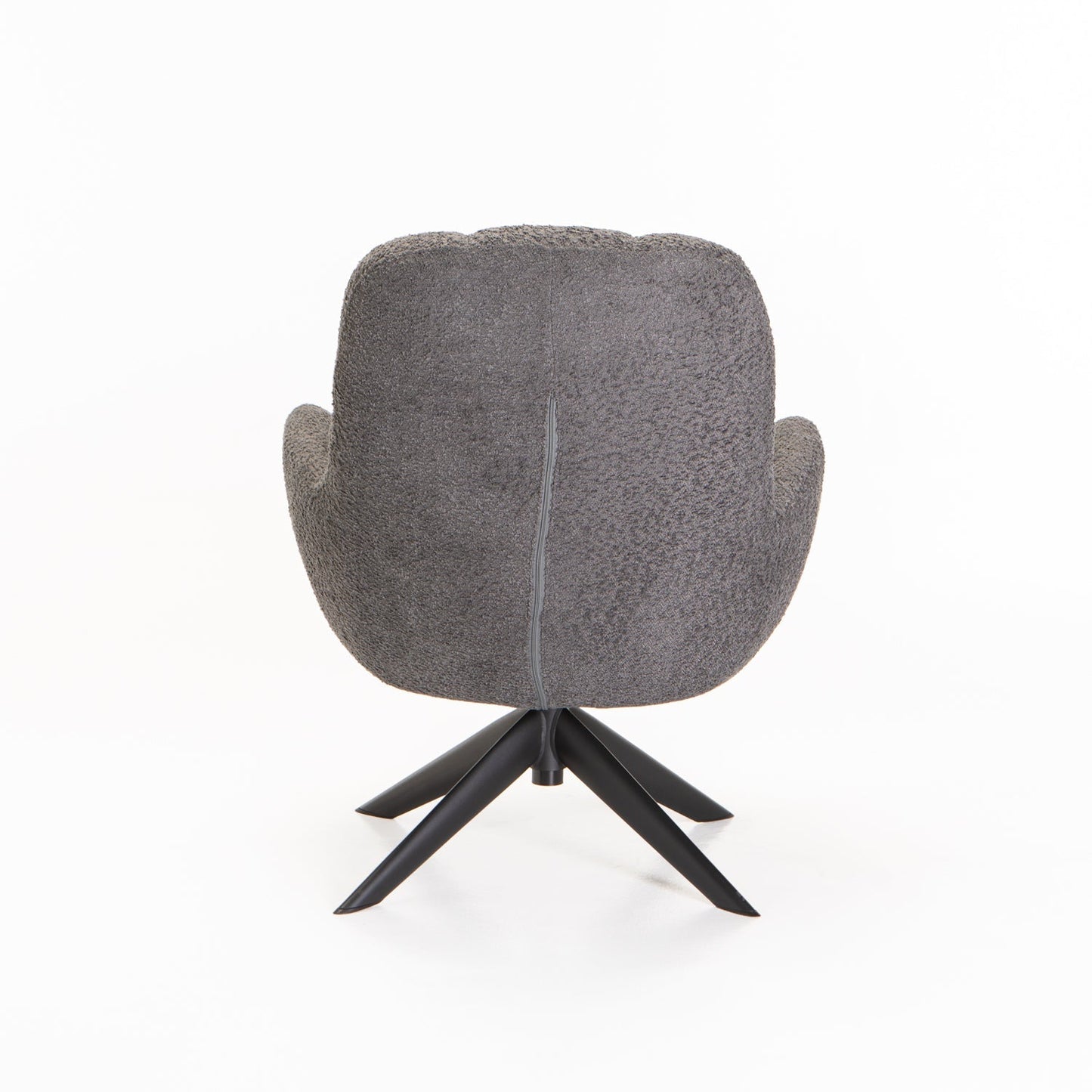 Leroy Boucle Fabric Swivel Chair - Grey