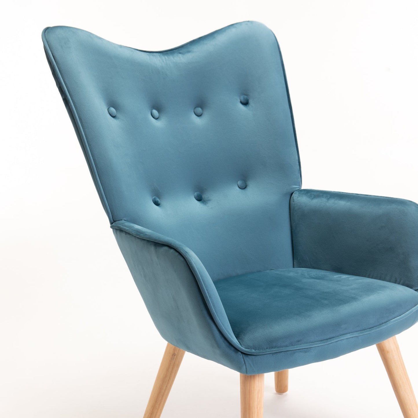 Logan Velvet Chair - Blue