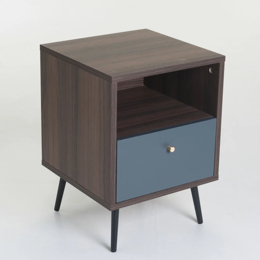 Markini 1 Drawer Pedestal - Brown / Grey