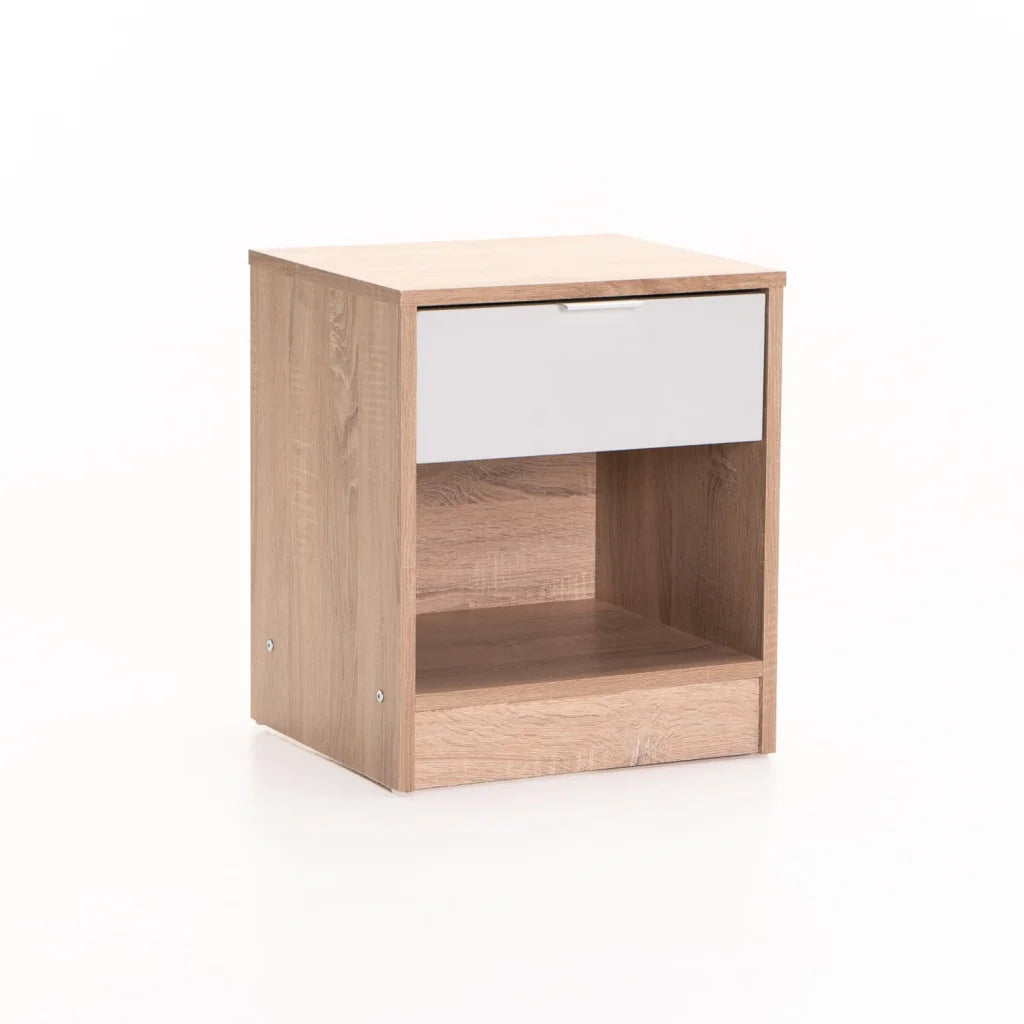 Marlini 1 Drawer Pedestal - Oak/ Grey