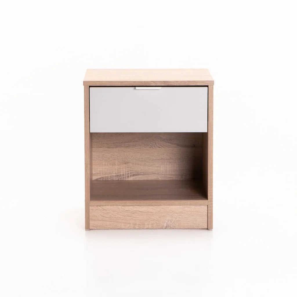 Marlini 1 Drawer Pedestal - Oak/ Grey