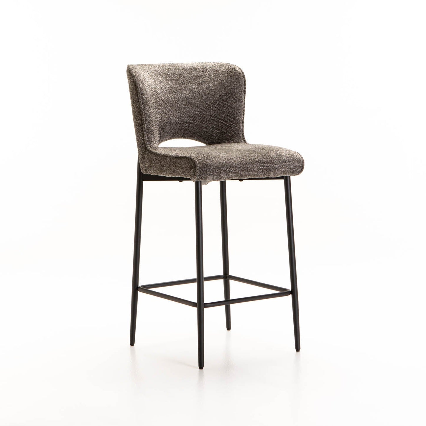 Martini Fabric Kitchen Stool - Grey