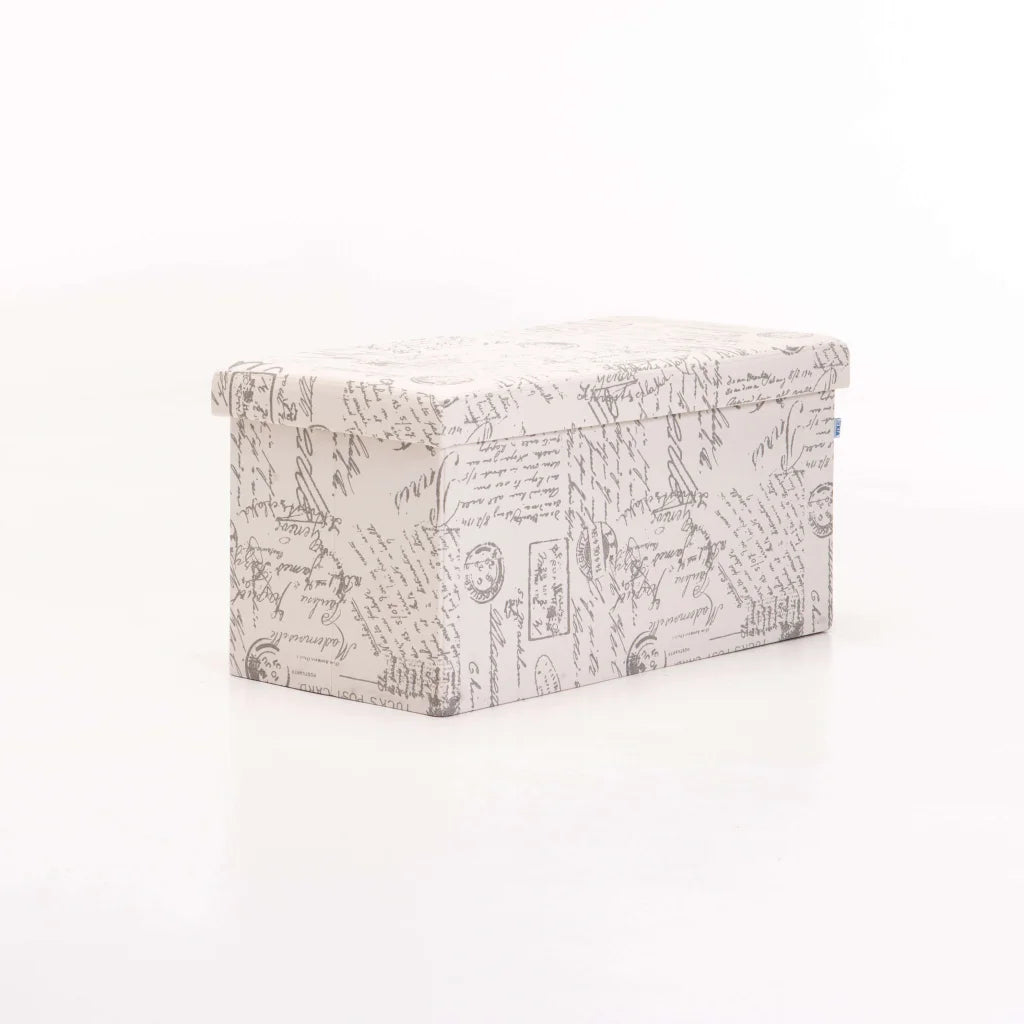 Naome Fabric Double Ottoman - Script