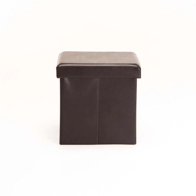 Naome Leather Touch Single Ottoman - Brown