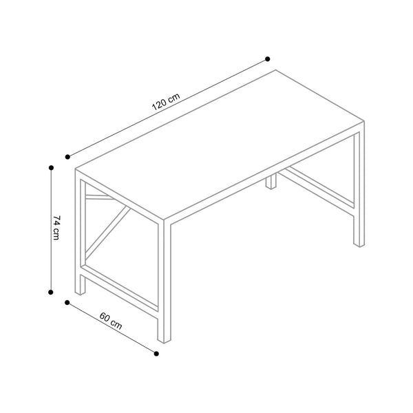 Eydis 120cm Desk - Black