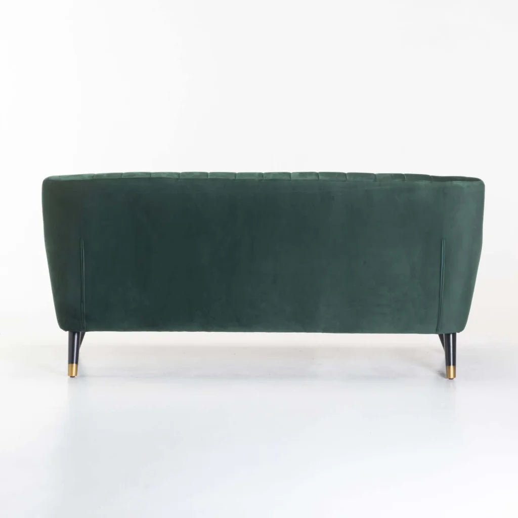 Paera Velvet 3 Seater Couch - Green
