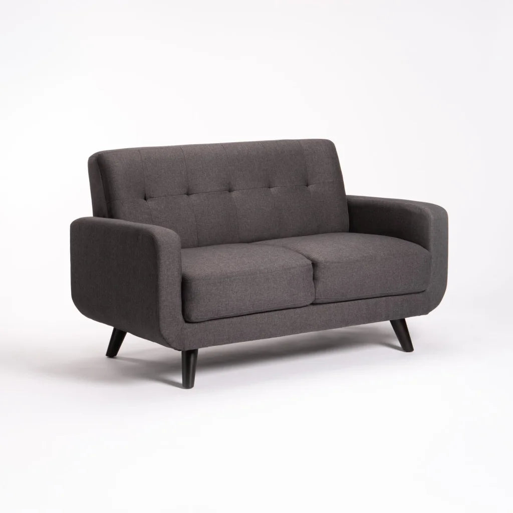 Pejane Fabric 2 Seater Couch - Grey / Dark Leg