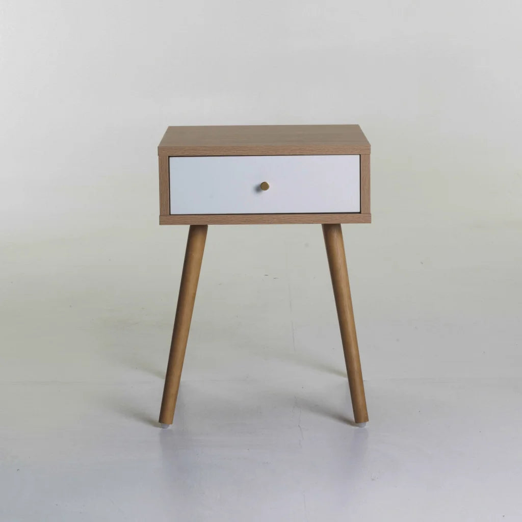 Puttini 1 Drawer Pedestal - Oak / White