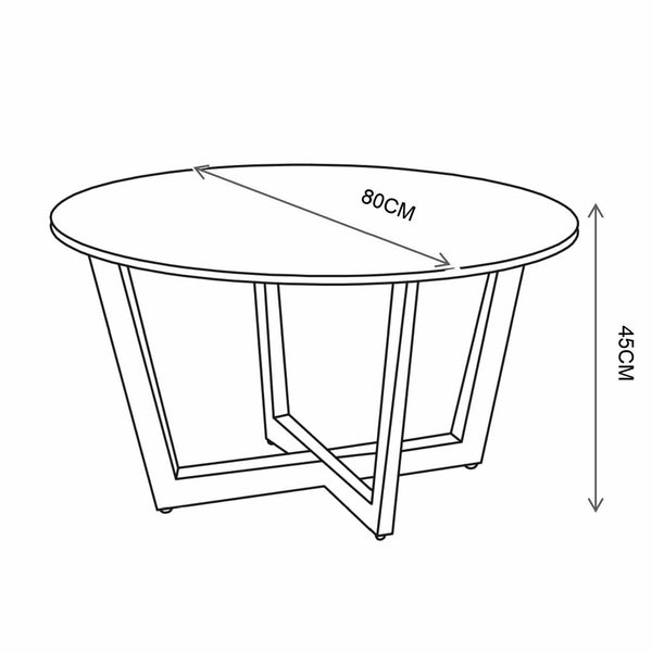 Aitzber Round Coffee Table - Black