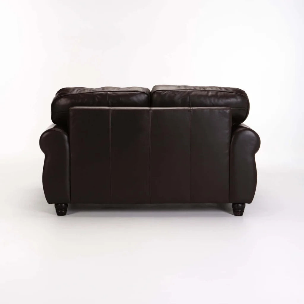 Revue Genuine Leather 2 Seater Couch - Oxblood