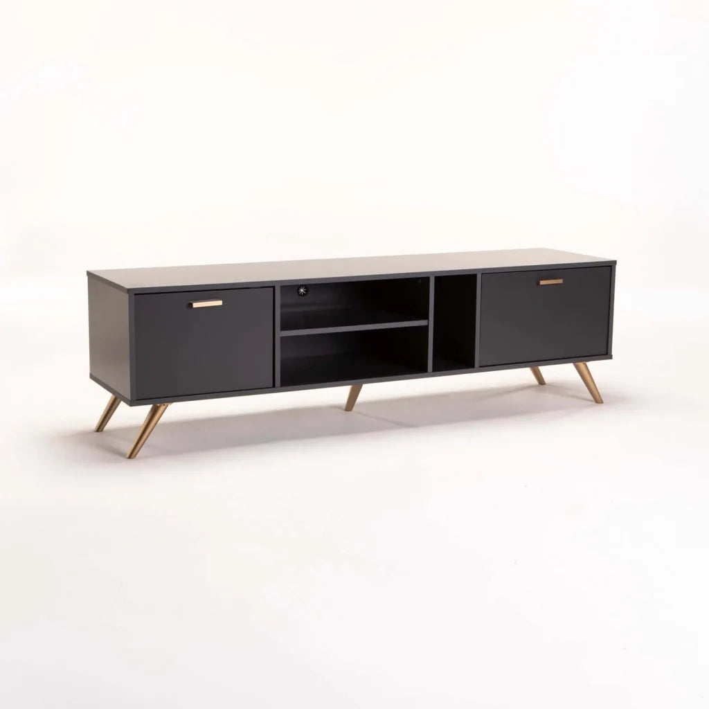 Succotash 160cm 2 Door TV Unit - Grey