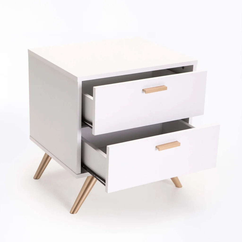 Succotash 2 Drawer Pedestal - White