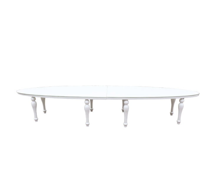 Oval Glass Table 4.8×1.2m