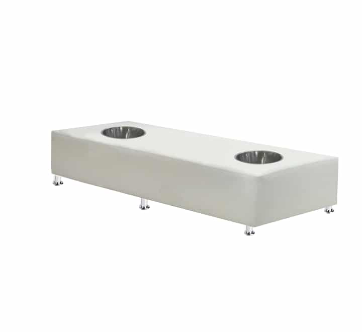 Rectangular Table With Double Ice Bucket