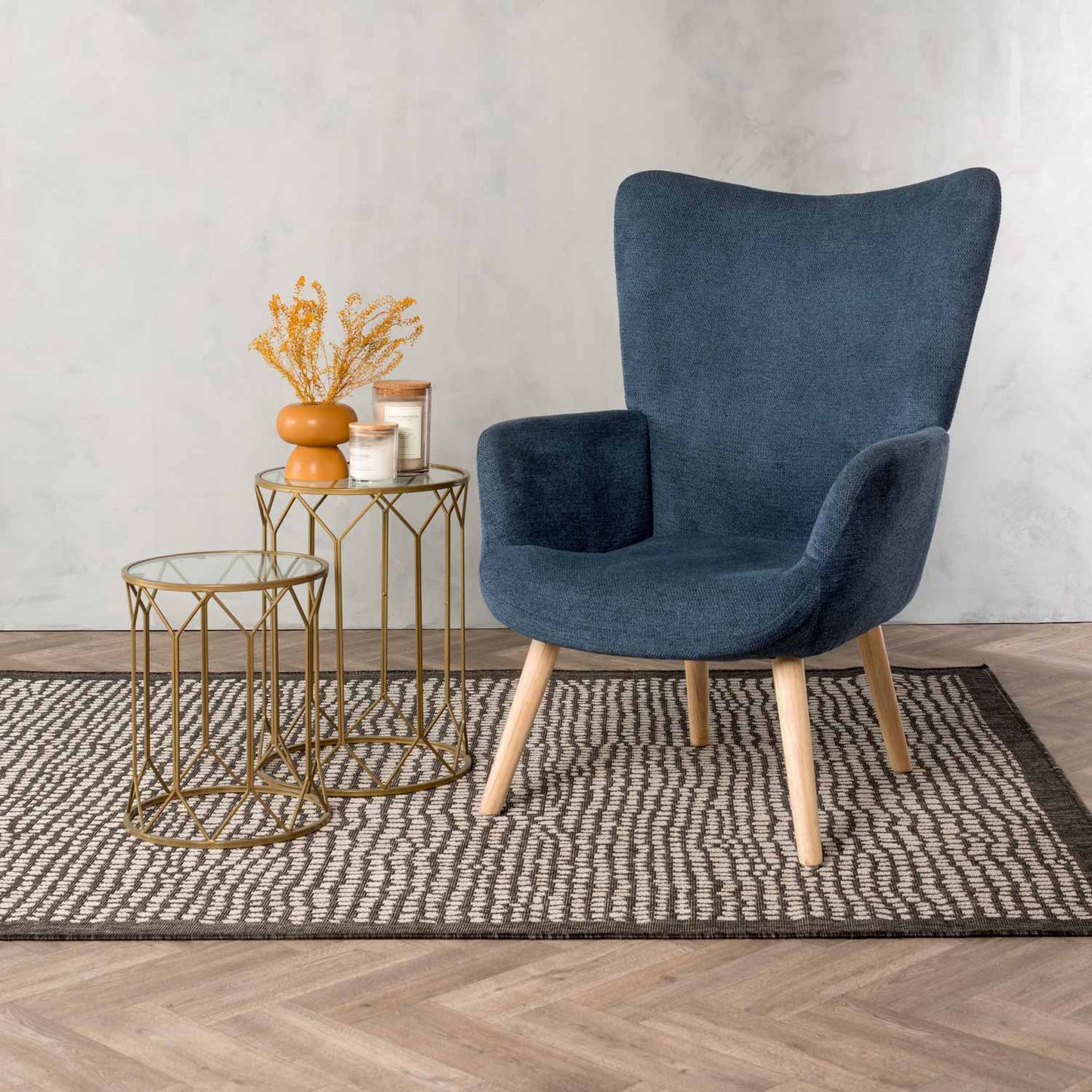 Zue Fabric Chair - Blue