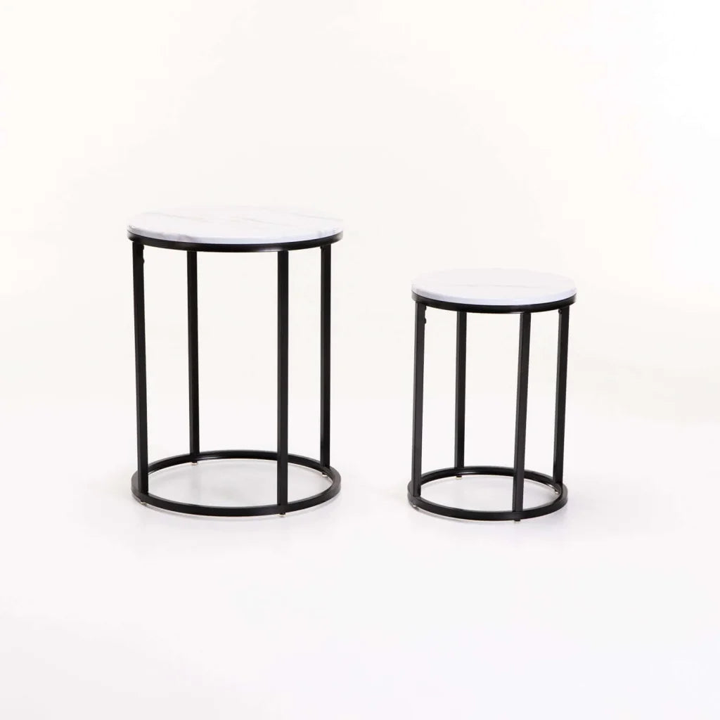 Musa Set Of 2 Tables - White
