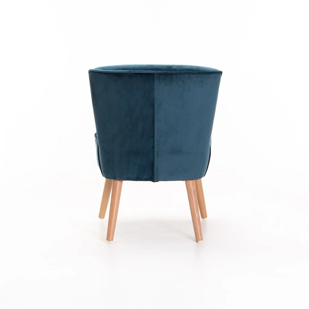 Modern Velvet Beau Chair - Blue